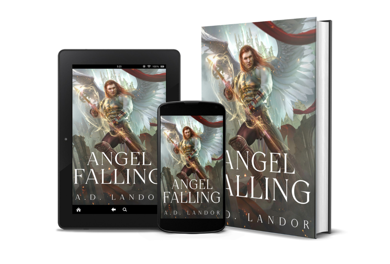 Angel Falling Book Tablet Mobile A D Landor